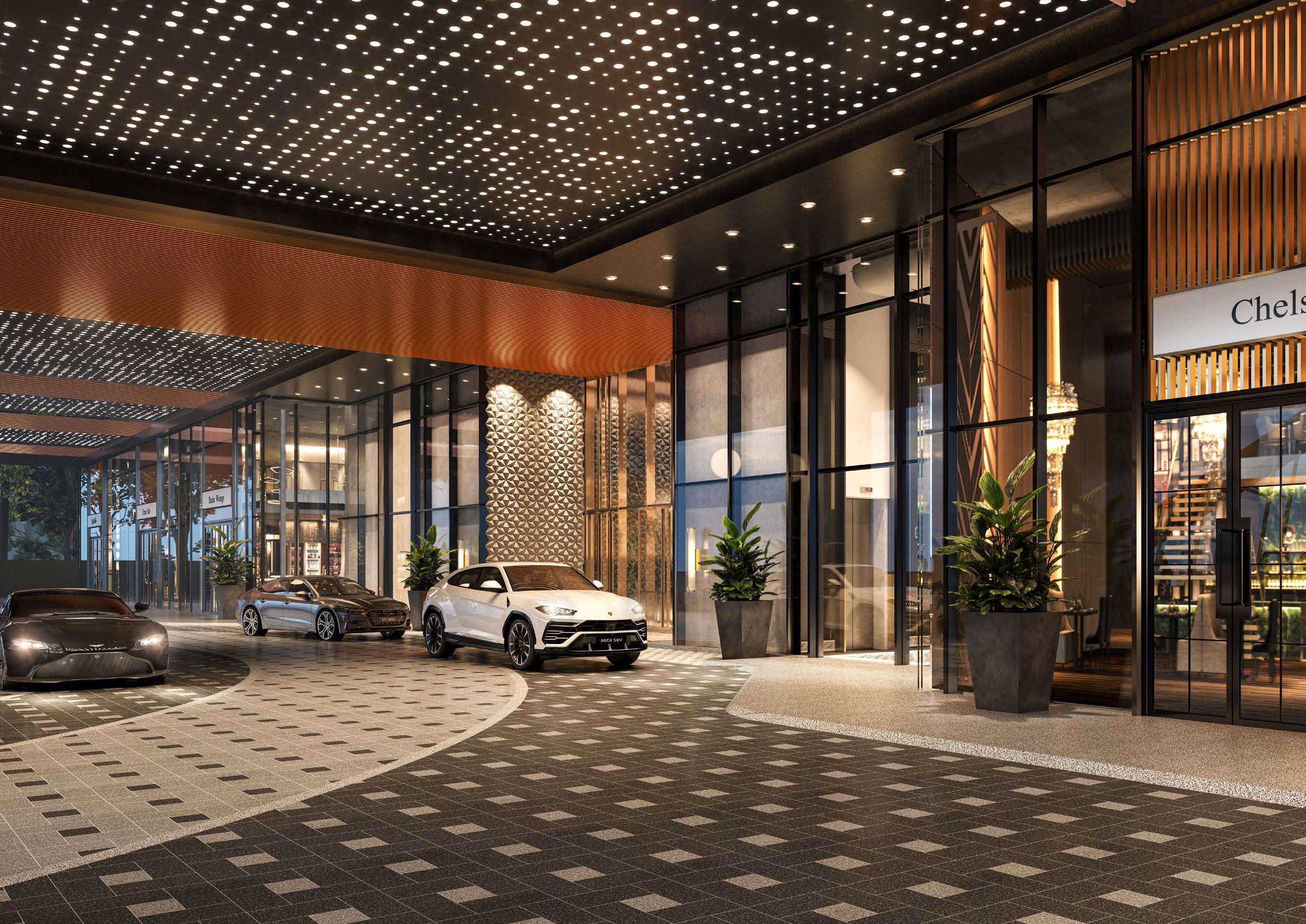 Porte-cochere arrival court at Armani Hallson KLCC